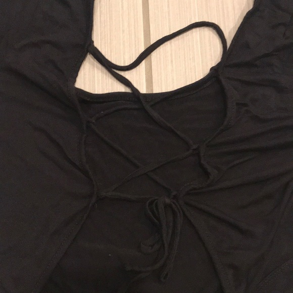 Onesie Cross Back Black Long Sleeve - Picture 4 of 8